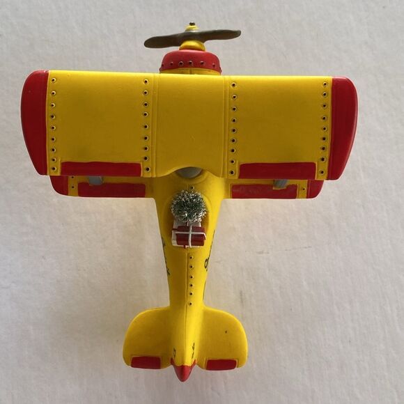 DEPARTMENT 56 Spirit of Snow Village Yellow Airplane - Picture 6 of 6